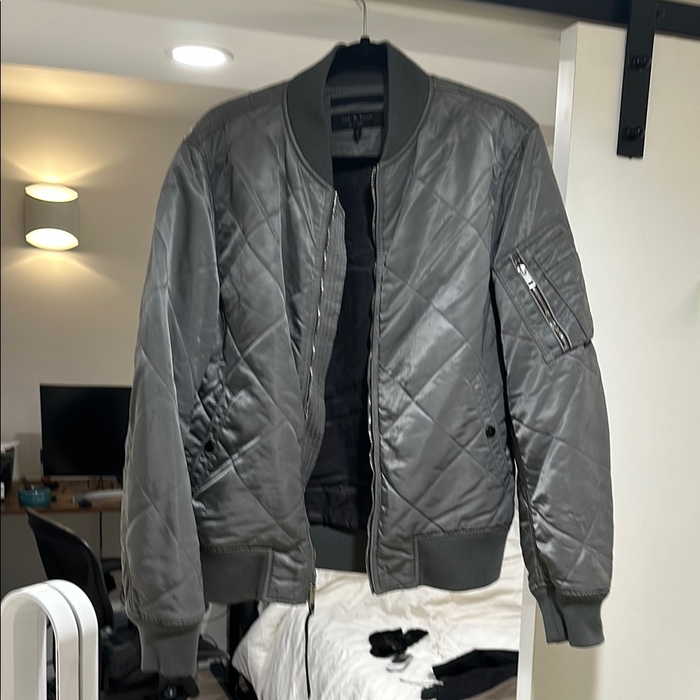 rag & bone Gray Bomber Jacket